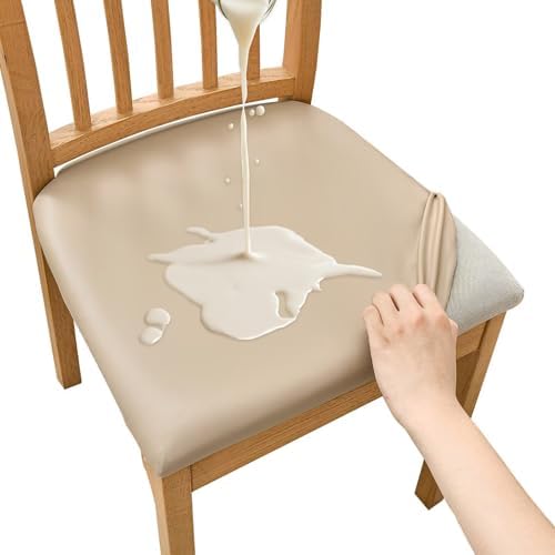 HAOYONG Waterproof Chair Seat Covers Set of 6 for Dining Room
