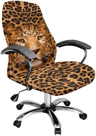 Talayituse Leopard Print Stretch Chair Cover Universal Fit