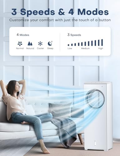 Balko 32 Inch Evaporative Air Cooler with 3 Modes and Remote Control