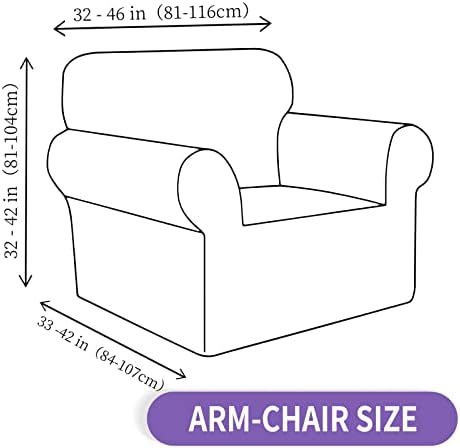 ZNSAYOTX Chair Slipcovers with Arms for Living Room