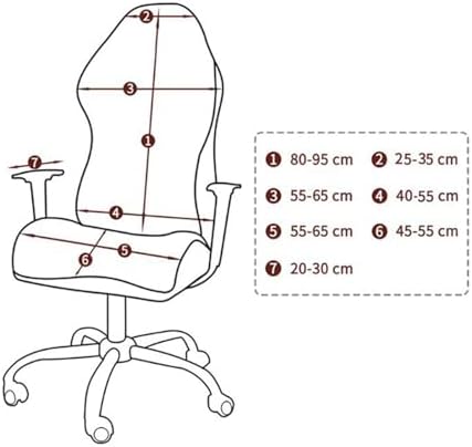 Elastic Chair Cover for Gaming Chair with Zipper Closure and Thickened Protection