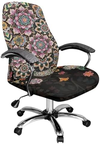 Talayituse Boho Mandala Chair Cover for Office Desk Chair