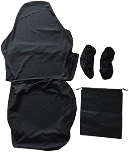 Office Computer Game Chair Cover with Zipper - Black