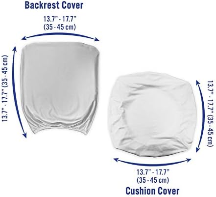 Lunarable Blue Nautical Office Chair Slipcover Set