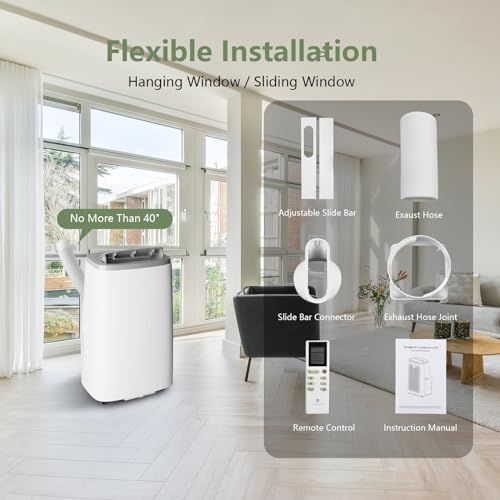 14000BTU Portable AC for Room Cooling up to 750 Sq Ft