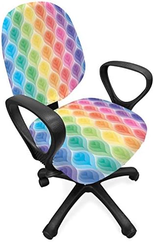 Ambesonne Geometric Office Chair Slipcover Set