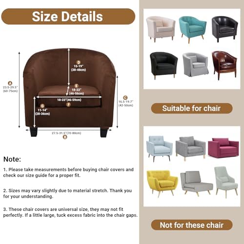 Treaful 2 Piece Barrel Club Chair Slipcover Set
