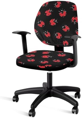 Red Ladybug Office Chair Seat Covers for Desk and Rotating Chairs