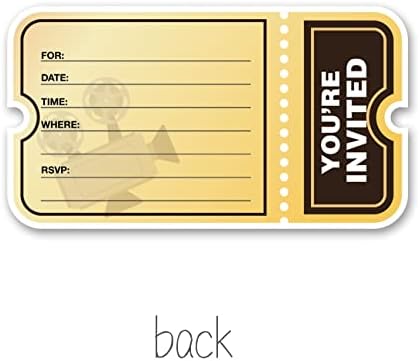 Movie VIP Party Invitations with Envelopes 20 Set