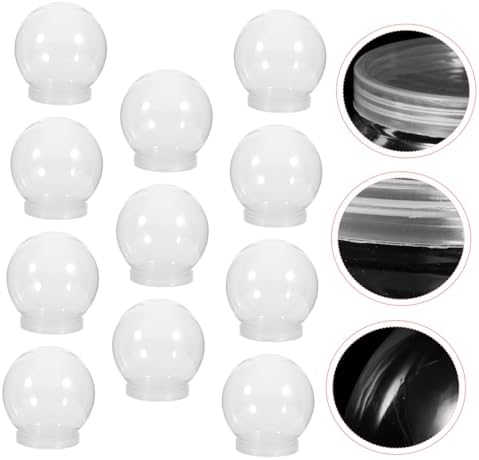 DIY Snow Globe Accessories 10pcs Clear Plastic Ball Jars