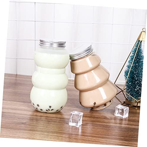 NOLITOY 10pcs Snowman Shaped Juice Bottles