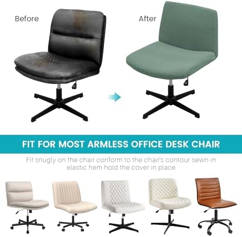 MIFXIN Armless Office Chair Slipcover Cover