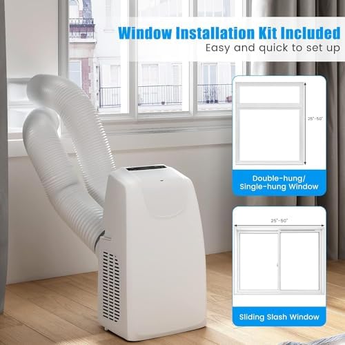GOFLAME 11500 BTU Portable AC with Dehumidifier and Fan