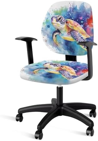 Sea Turtle Office Chair Covers 2 Piece Stretchy Chair Slipcovers