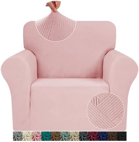 JIVINER Chair Cover for Living Room - Dusty Pink