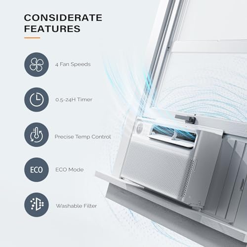 Bonnlo 8000 BTU Inverter Window AC with WiFi and Voice Control
