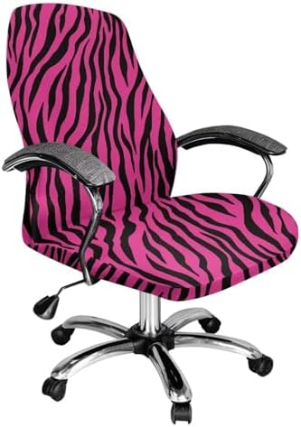 Zebra Print Elastic Office Chair Covers for Pets