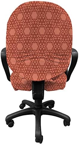 Ambesonne Abstract Office Chair Slipcover Dark Rust 2 Piece Set
