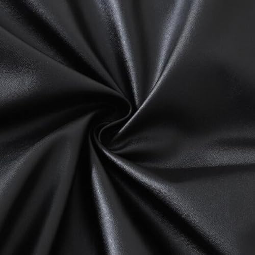 Leefasy Waterproof Office Chair Seat Cover Black PU Leather Slipcover