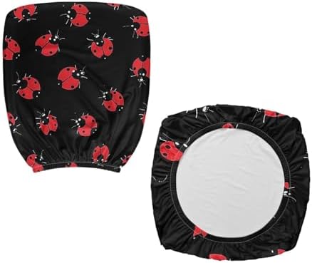 Red Ladybug Office Chair Seat Covers for Desk and Rotating Chairs