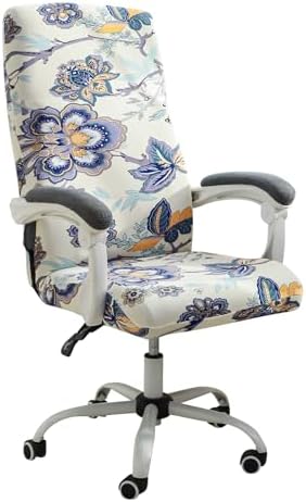 FORCHEER Floral Large Office Chair Cover Stretch Printed Computer Armchair Slipcover