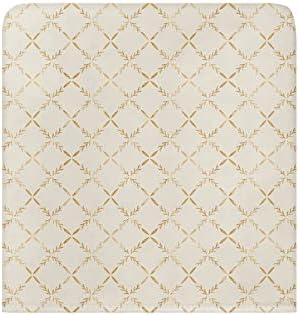Beige Rhombus Plaid Chair Covers 4 Pack for Dining Chairs