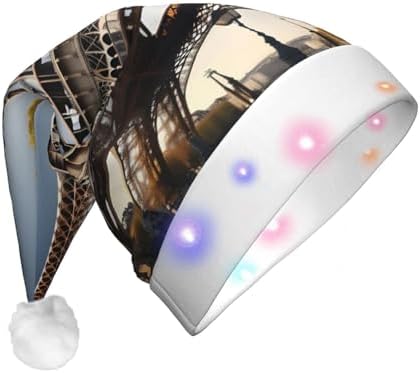 Cityscape Paris Eiffel Tower Christmas Hat with LED Lights