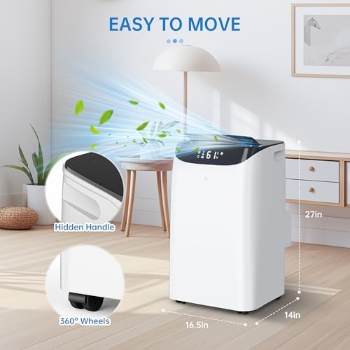 16000 BTU Inverter Portable AC Unit 3 in 1 with Dual Hose