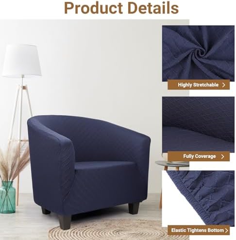 Treaful Club Chair Slipcover with Elastic Removable Cover