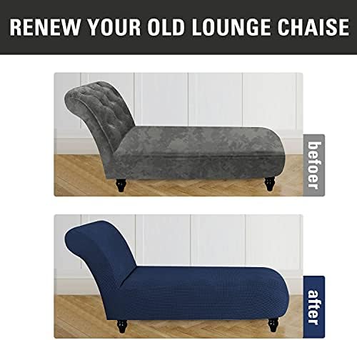 Ele ELEOPTION Armless Lounge Chaise Slipcover Stretch Cover for Living Room Sofa