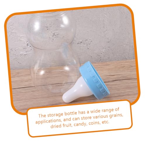 HEALLILY 2pcs Plastic Candy Storage Bottles with Coin Holder