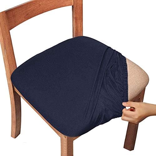 Gute Chair Seat Covers Stretchable 4 Pc Navy Blue