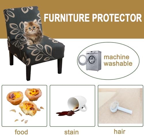 HAOYONG Armless Accent Chair Cover for Living Room
