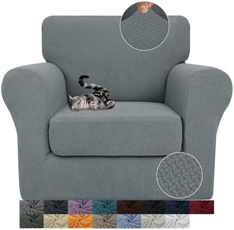 JIVINER 2 Pieces Armchair Covers with Cushion for Pet Protection
