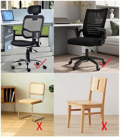4 Pcs Stretchable Rotating Chair Cover for Office Chairs