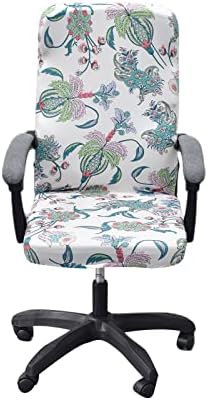 CRFATOP Stretch Office Chair Cover with Zipper Universal Rotating Seat Desk Cover
