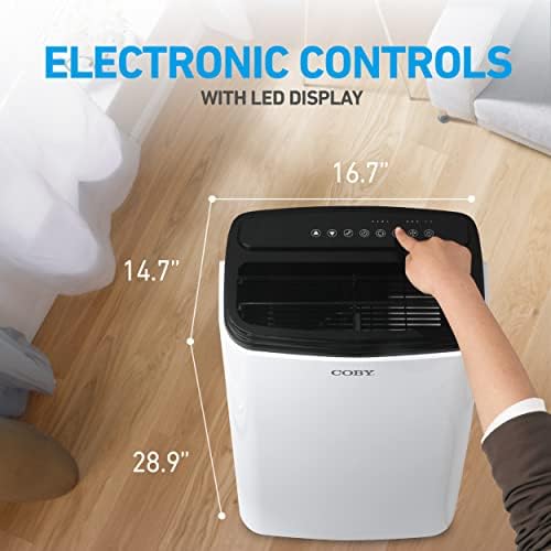 Coby CBPAC815 3-in-1 AC Unit Dehumidifier Fan 12000 BTU White