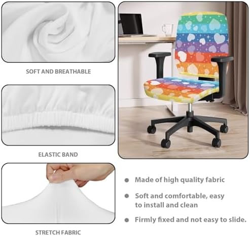 Flashideas Rainbow Love Office Chair Cover