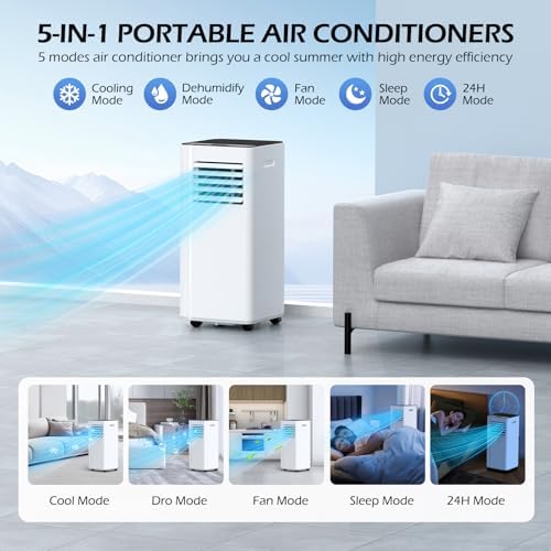 16000 BTU Portable AC with Smart WiFi and 5-in-1 Modes