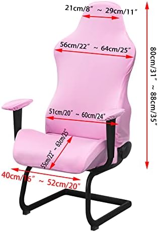 BTSKY Ergonomic Gaming Chair Slipcovers Pink Stretchy Polyester