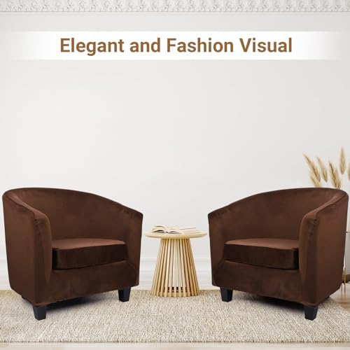 Treaful 2 Piece Barrel Club Chair Slipcover Set