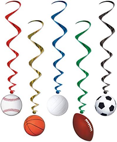 Beistle Sports Whirls Party Accessory 5 Count 1