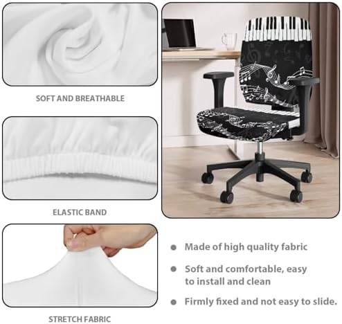 Jeiento Music Notes Chair Covers for Office and Gaming Chairs