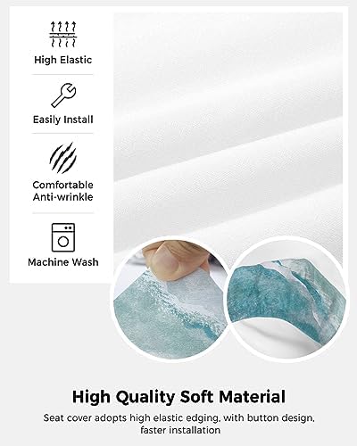 LiDU Aqua Beach Office Chair Slipcover Protector
