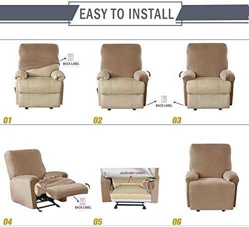 ZYANLING Stretch Armchair Slipcover with Pockets Pink Floral Design