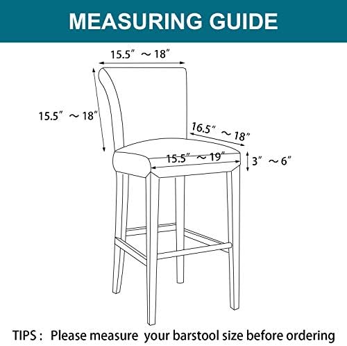 Turquoize Bar Stool Slipcover Set of 4 Natural