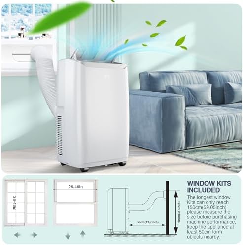 Jojoka 12000 BTU Portable AC Unit with Dehumidifier and Fan
