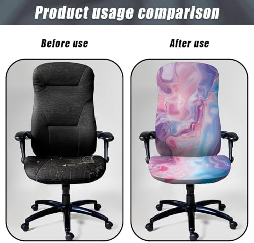 Wanyint Mabrle Pink Blue Office Chair Cover
