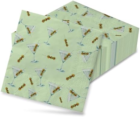 Martini Themed Birthday Napkins 50 Count