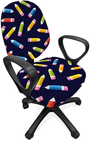 Ambesonne Office Chair Slipcover with Colorful Design